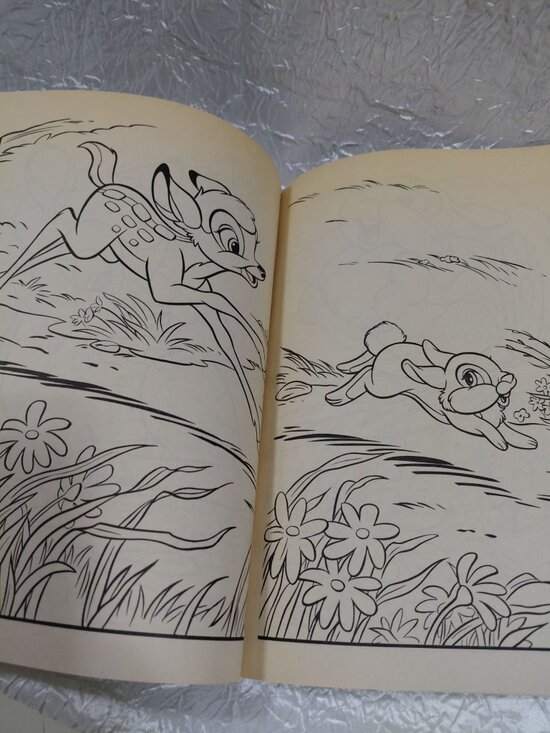 Walt Disneys Bambi Big Color Activity Book 1993 Golden Publishing Vintage - Picture 3 of 8